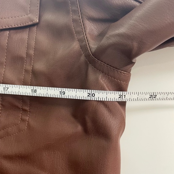 Chocolate Faux Leather jacket - Picture 5 of 6